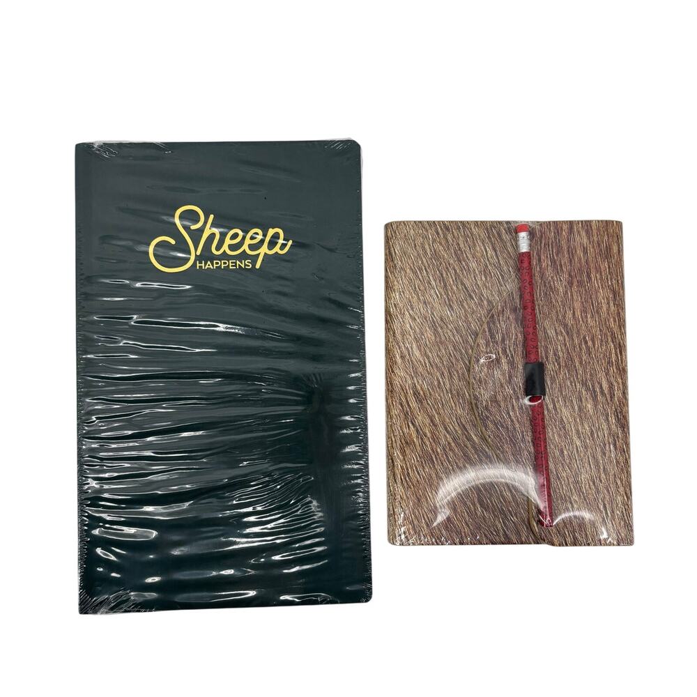 Bella Bug Sheep Happens Brushed Cotton Notebook Journal Letterette Lot of 2